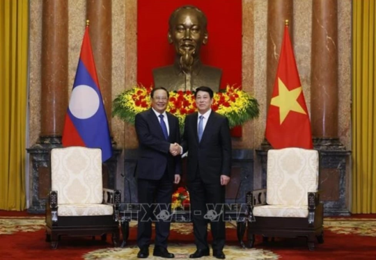 Vietnamese State President receives Lao Prime Minister