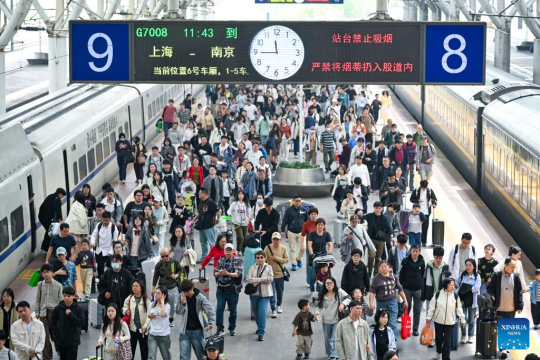 China records over 845 mln passenger trips during Qingming Festival holiday