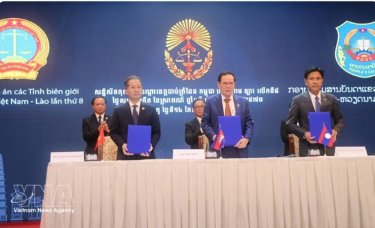   Courts of Vietnamese, Cambodian, Lao border provinces step up judicial cooperation