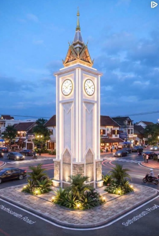 Thakhek Begins Construction of 2.5 Billion Kip Clock Tower