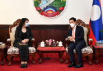 Ministre des Affaires étrangères reçoit Mme Siv-Leng Chhuor