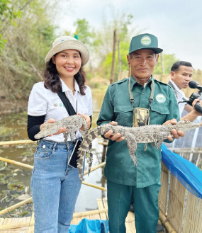Xe Champhone Crocodile Conservation Area, a new tourist destination