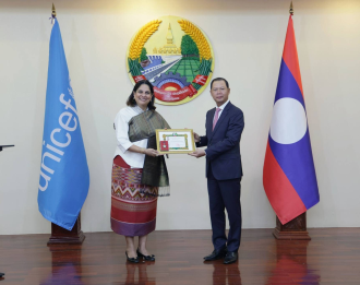 UNICEF Representative to Laos awarded Friendship Medal