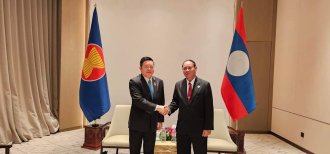 DPM Vilay Lakhamphong receives ASEAN Secretary-General Kao Kim Hourn