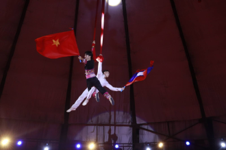 Lao and Vietnamese Circuses Join Hands to Celebrate 135th Birth Anniversary of President Ho Chi Minh