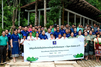 ກະຊວງ ຖວທ ຈັດກິດຈະກຳວັນປູກຕົ້ນໄມ້ ຢູ່ສະຖານທີ່ທ່ອງທ່ຽວນໍ້າຕົກຕາດແກ້ງຍຸຍ ເມືອງວັງວຽງ