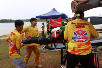 ຝຶກຊ້ອມ ກຽມພ້ອມໃຫ້ການຊ່ວຍ ເຫລືອສັງຄົມ ກໍລະນີເກີດເຫດໄພນ້ຳຖ້ວມ