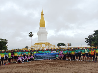 Khammuan Organizes Bicycle Ride to Celebrate Hin Nam No National Park as World Heritage Site