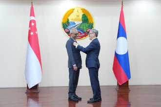 Lao Government Awards Friendship Medal to Singapore Ambassador to Laos