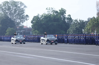 Defense and Public Security Forces conduct Parade Rehearsal for 50th Anniversary of Lao PDR