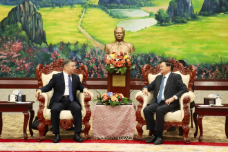 President Thongloun Welcomes Senior Delegation from Communist Party of China