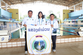 Khammouane Wins Two Golds at National Games Swimming Events