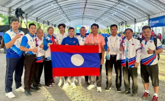  Lao Petanque Team Claims First Gold at 33rd SEA Games