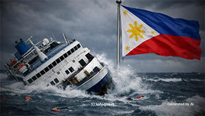 ເກີດເຫດເຮືອຂ້າມຟາກຫລົ້ມໃນ ຟີລິບປິນ ເສຍຊີວິດ 13 ຄົນ ສູນຫາຍ 100 ກວ່າຄົນ