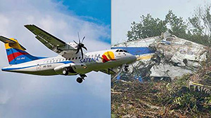 ເກີດເຫດເຮືອບິນຕົກກາງພູ ຢູ່ໂກໂລມບີ ເສຍຊີວິດທັງໝົດ 15 ຄົນ