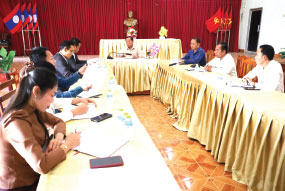 ອະນຸກຳມະການເລືອກຕັ້ງຂັ້ນແຂວງ ຊຸກຍູ້ວຽກງານກະກຽມການເລືອກຕັ້ງ ຢູ່ເມືອງໄຊພູທອງ