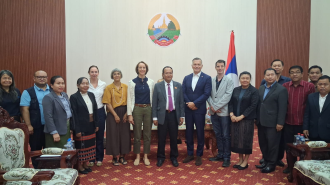 International Delegation Visits Sekong to Observe School Meals Programme