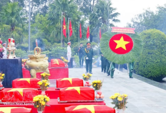 Nghe An repatriates remains of 72 volunteer soldiers, experts from Laos
