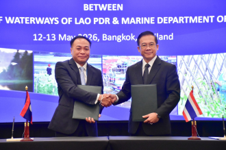MRC Supported Lao PDR and Thailand in Signing the Mekong Navigation Safety and Pollution Prevention MoU