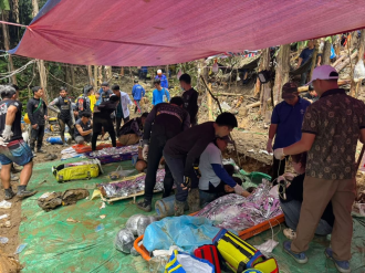 Rescue Teams Save Five from Cave in Xaysomboun, Search Continues for Two Missing Persons
