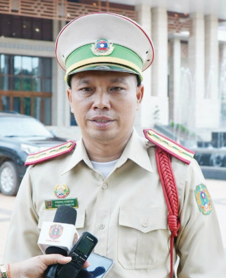 ຕຳຫລວດຈາລະຈອນ ປະຕິບັດໜ້າທີ່ອຳນວຍຄວາມສະດວກໃຫ້ແກ່ກອງປະຊຸມວຽກງານສື່ມວນຊົນ ທົ່ວປະເທດ ຄັ້ງທິ l