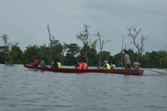 Savannakhet Leaders Inspect Flood Damage in Xayboury District   