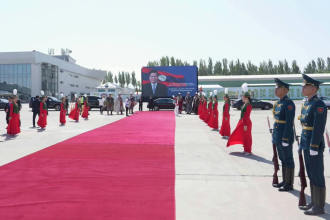 Lao President Arrives in Bishkek for SCO Plus Summit
