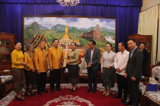 Minister of Culture and Tourism Receives the Lao Khaen Sound Association Delegation