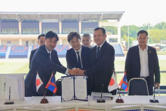 Japan Hands Over Renovated Chao Anouvong Stadium to Lao PDR