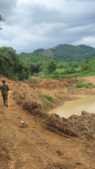 Task Force Seizes Equipment in Illegal Gold Mining Inspections in Sangthong